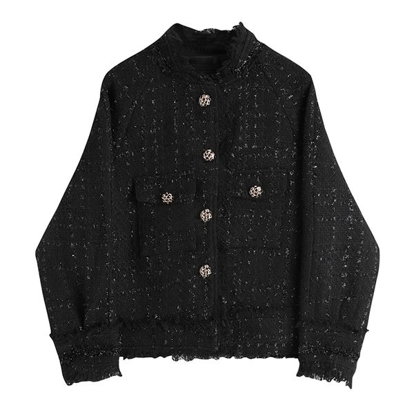 women's jackets casual tweed xadrez outwear casaco feminino do vintage outono inverno chique único botão mangas compridas blusa bolso b, Black;brown
women's jackets casual tweed xadrez outwear casaco feminino do vintage outono inverno chique único botão mangas compridas blusa bolso b, Black;brown