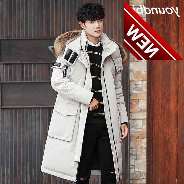 down jacket men's autumn winter of the trend thickening men coat knee-length hat detachable, Black
down jacket men's autumn winter of the trend thickening men coat knee-length hat detachable, Black