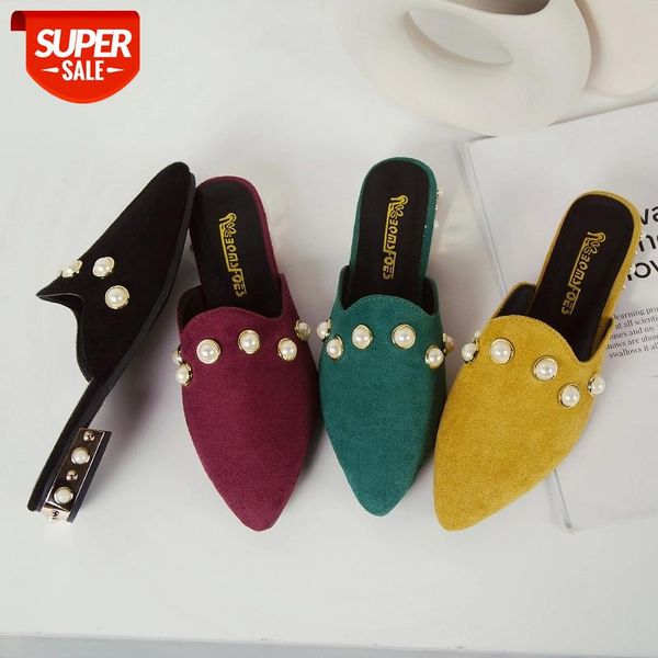 2021 Women Slippers Personality Office Spring Modern Pointed Pearl Design Foot Solid Color Casual Slippers Muller Women Shoes #GP0C
2021 Women Slippers Personality Office Spring Modern Pointed Pearl Design Foot Solid Color Casual Slippers Muller Women Shoes #GP0C