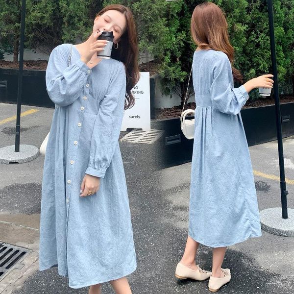 maternity dresses 795 2021 autumn korean fashion french street style long dress v neck loose clothes for pregnant women casual pregnancy, White
maternity dresses 795 2021 autumn korean fashion french street style long dress v neck loose clothes for pregnant women casual pregnancy, White