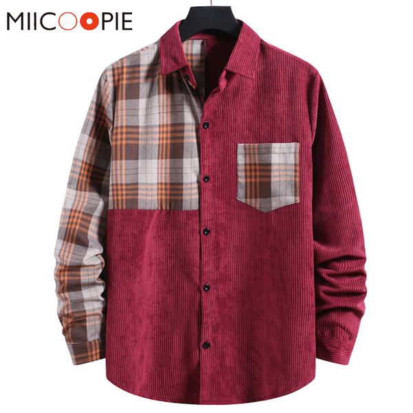 mens corduroy shirt 2020 korean fashion casual patchwork plaid printed long sleeve button down shirts cardigan men hombre, White;black
mens corduroy shirt 2020 korean fashion casual patchwork plaid printed long sleeve button down shirts cardigan men hombre, White;black
