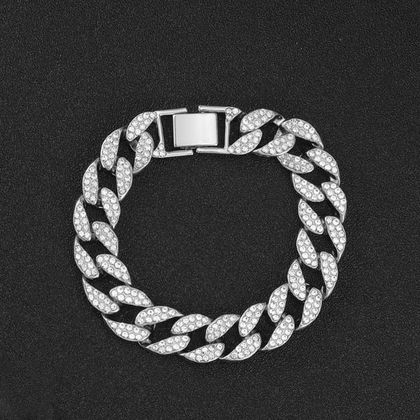 link chain luxury 16mm bracelet men iced out gold silver color cuban for women bling rhinestone malelink, Black
link chain luxury 16mm bracelet men iced out gold silver color cuban for women bling rhinestone malelink, Black