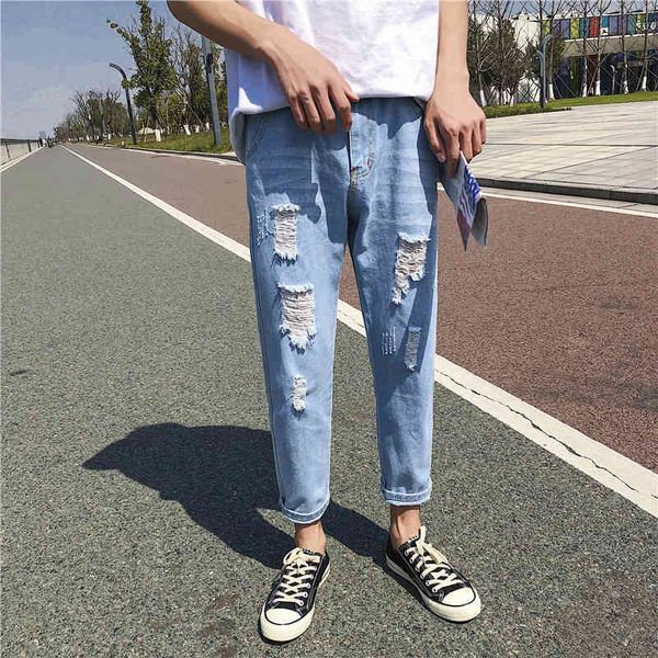 men's pants new men's ripped biker jeans holes denim skinny famous designer brand slim fit casual fashion 4 color trousers 34 4vi7, Black
men's pants new men's ripped biker jeans holes denim skinny famous designer brand slim fit casual fashion 4 color trousers 34 4vi7, Black
