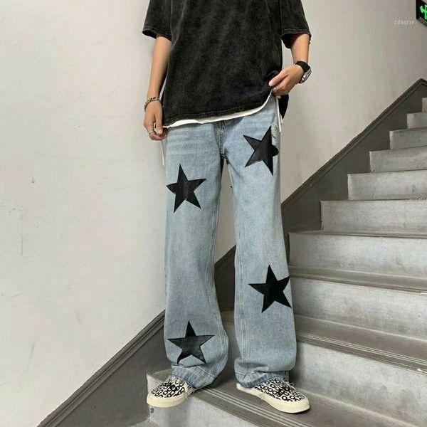 men's jeans harajuku man pants wide-leg denim trousers 2021 summer korean high street fashion waist straight, Blue
men's jeans harajuku man pants wide-leg denim trousers 2021 summer korean high street fashion waist straight, Blue