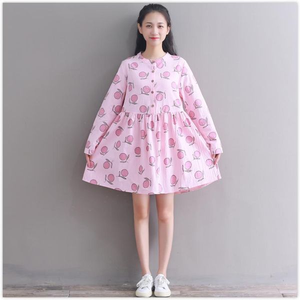 casual dresses autumn printed cotton linen dress arrival 2021 long sleeve pink girl mini, Black;gray
casual dresses autumn printed cotton linen dress arrival 2021 long sleeve pink girl mini, Black;gray
