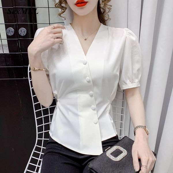 women's blouses & shirts 2021 fashion v neck summer white women elegant office chiffon korean slim y2k black blusas femininas xl
women's blouses & shirts 2021 fashion v neck summer white women elegant office chiffon korean slim y2k black blusas femininas xl