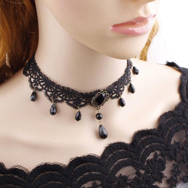 chokers fashion collares gothic crystal black lace neck choker necklace vintage victorian women chocker steampunk jewelry, Golden;silver
chokers fashion collares gothic crystal black lace neck choker necklace vintage victorian women chocker steampunk jewelry, Golden;silver