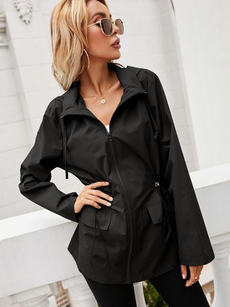 women's trench coats women's v-neck long-sleeved waterproof fabric pure color zipper casual windbreaker with drawstring pockets, Tan;black
women's trench coats women's v-neck long-sleeved waterproof fabric pure color zipper casual windbreaker with drawstring pockets, Tan;black
