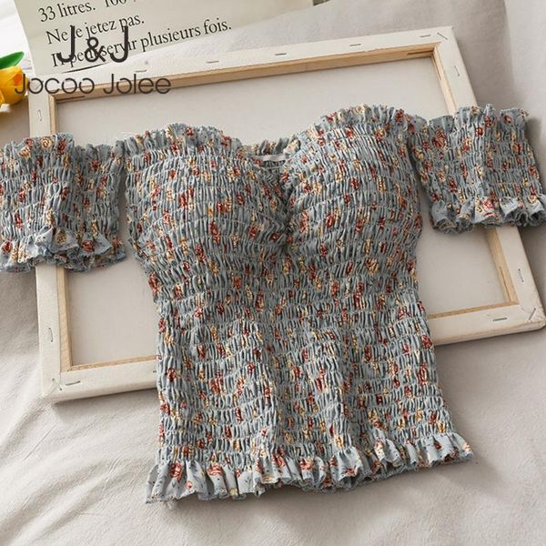 women's blouses & shirts jocoo jolee elegant slash neck flower print ruffles cropped off shoulder ruched slim blouse casual boho c, White
women's blouses & shirts jocoo jolee elegant slash neck flower print ruffles cropped off shoulder ruched slim blouse casual boho c, White