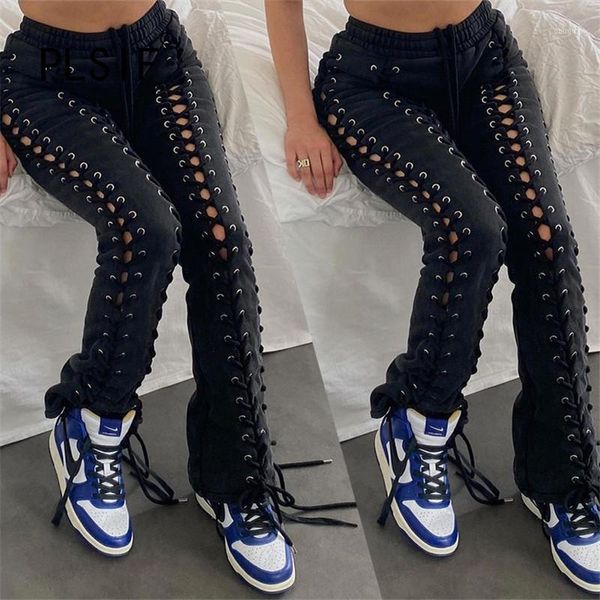 women's pants & capris high street chic lace up skinny tight club party lady fashion sheath women pencil pant trousers, Black;white
women's pants & capris high street chic lace up skinny tight club party lady fashion sheath women pencil pant trousers, Black;white