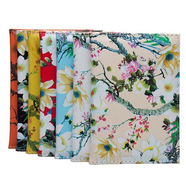 card holders women's beautiful color printed flowers passport covers pu leather wallet with id holder for ladies, Brown;gray
card holders women's beautiful color printed flowers passport covers pu leather wallet with id holder for ladies, Brown;gray