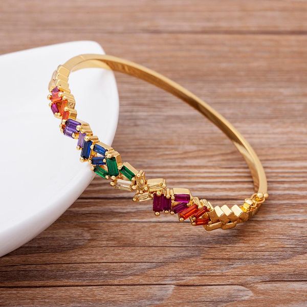 bangle luxury women's wrist bracelets rainbow rhinestone copper zircon gold hard bangles charm jewelry accessories gift wholesale price, Black
bangle luxury women's wrist bracelets rainbow rhinestone copper zircon gold hard bangles charm jewelry accessories gift wholesale price, Black