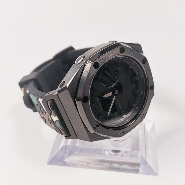 watch bands camo colors ga2100 2nd generation metal bezel rubber watchstrap adapters ga2110 resin watchband pin buckle with tools, Black;brown
watch bands camo colors ga2100 2nd generation metal bezel rubber watchstrap adapters ga2110 resin watchband pin buckle with tools, Black;brown