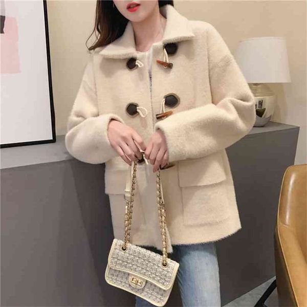 fall/winter imitation mink velvet jacket women sweater thick all-match loose outer wear knitted cardigan 210427, White;black
fall/winter imitation mink velvet jacket women sweater thick all-match loose outer wear knitted cardigan 210427, White;black
