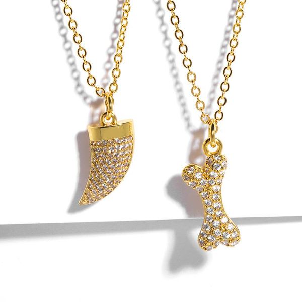 pendant necklaces minimalism fashion micro pave zircon women necklace toothl bone creative gold colour neck decoration, Silver
pendant necklaces minimalism fashion micro pave zircon women necklace toothl bone creative gold colour neck decoration, Silver