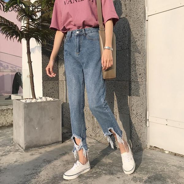 women's jeans women vintage denim hole ripped jean button pockets simple all-match womens bottoms spring trousers straight daily leisur, Blue
women's jeans women vintage denim hole ripped jean button pockets simple all-match womens bottoms spring trousers straight daily leisur, Blue