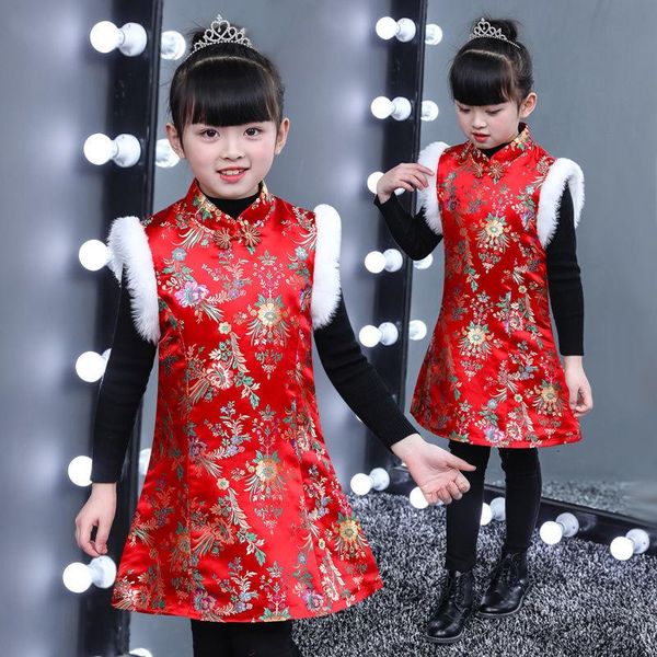 ethnic clothing chinese traditional dress girls kids red cheongsam hanfu children year tang suit cosplay princess winter cotton vest qipao
ethnic clothing chinese traditional dress girls kids red cheongsam hanfu children year tang suit cosplay princess winter cotton vest qipao