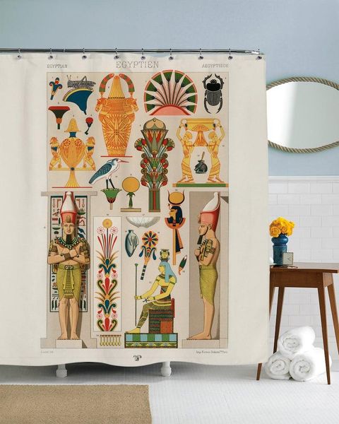 shower curtains egyptian art bathroom decor curtain