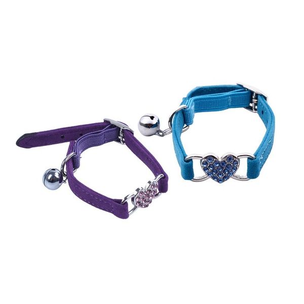 dog collars & leashes 2 pcs heart charm and bell cat collar safety elastic adjustable with soft velvet material pet product small s blue pur
dog collars & leashes 2 pcs heart charm and bell cat collar safety elastic adjustable with soft velvet material pet product small s blue pur