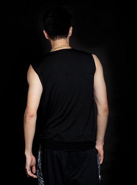 men's vests silver sequins round collar singer stage black vest men pullover brand roupas masculinas tank 1 camisetas regatas, Black;white
men's vests silver sequins round collar singer stage black vest men pullover brand roupas masculinas tank 1 camisetas regatas, Black;white