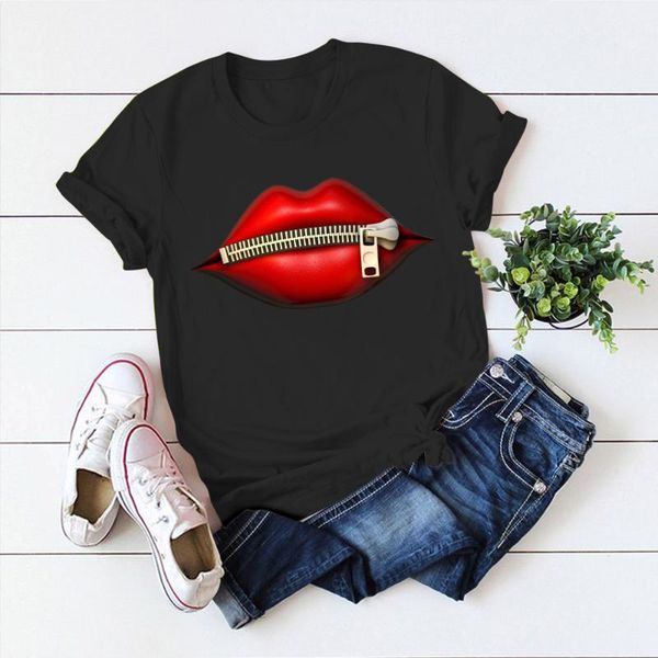 women's t-shirt fashion casual sequins red lip short sleeve t-shirts 2021 vintage creativity zipper lips t-shirt,drop ship, White
women's t-shirt fashion casual sequins red lip short sleeve t-shirts 2021 vintage creativity zipper lips t-shirt,drop ship, White