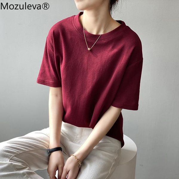 mozuleva 2021 summer casual o-neck solid color women t-shirt short sleeve loose female basic shirt ladies tees 100% cotton women's, White
mozuleva 2021 summer casual o-neck solid color women t-shirt short sleeve loose female basic shirt ladies tees 100% cotton women's, White