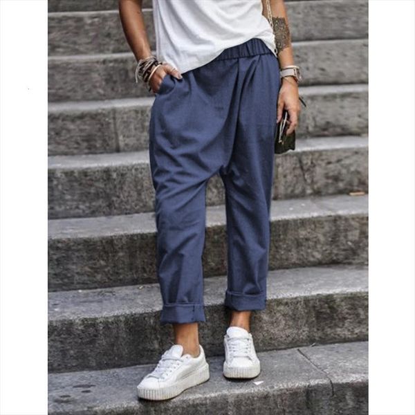 plus size high waist solid womens pant pockets elastic polyester ankle length casual harem, Black;white
plus size high waist solid womens pant pockets elastic polyester ankle length casual harem, Black;white