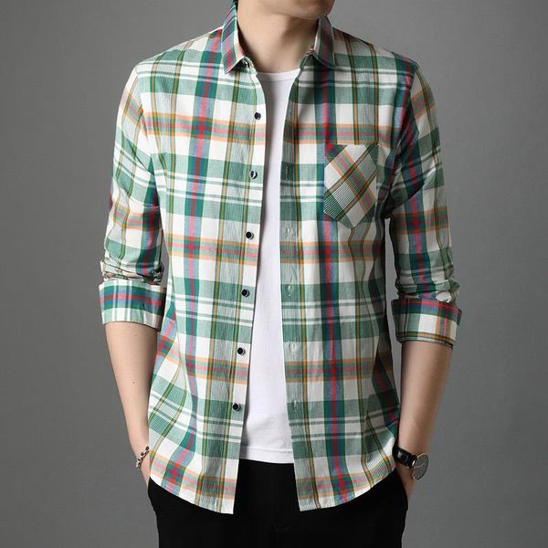 men's casual shirts slim brand designer fit fashion mens long sleeve classic checkered work plaidclothes men 2021, White;black
men's casual shirts slim brand designer fit fashion mens long sleeve classic checkered work plaidclothes men 2021, White;black