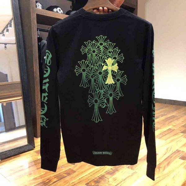21 autumn winter fashion br new long sleeve croix cross print men's and women's casual versatile t-shirt, Black
21 autumn winter fashion br new long sleeve croix cross print men's and women's casual versatile t-shirt, Black