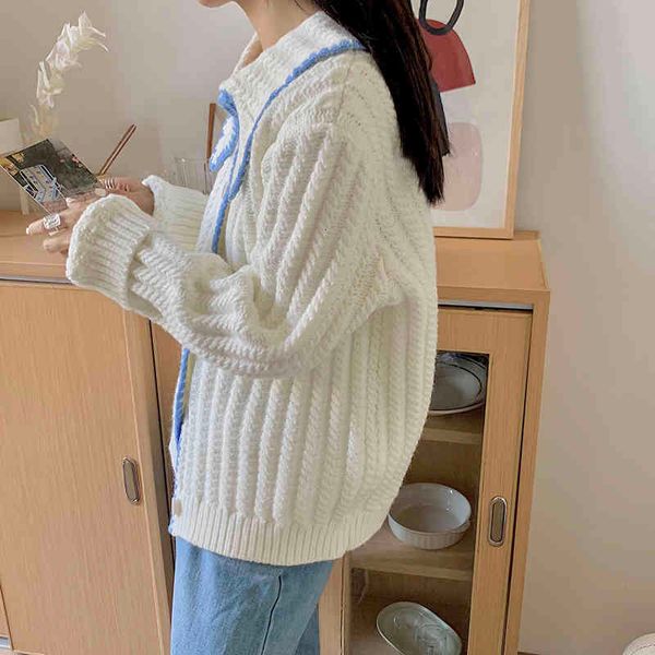 women's sweaters female thick korean knitted cardigan, baggy jacket with long yellow sleeve for autumn and winter rqfl, White;black
women's sweaters female thick korean knitted cardigan, baggy jacket with long yellow sleeve for autumn and winter rqfl, White;black