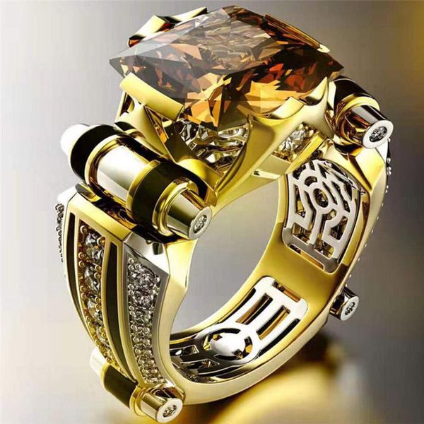 cluster rings vagzeb 2021 fashion punk vintage mens ring band gothic gold color men black champagne cz stone trendy gifts for man, Golden;silver
cluster rings vagzeb 2021 fashion punk vintage mens ring band gothic gold color men black champagne cz stone trendy gifts for man, Golden;silver