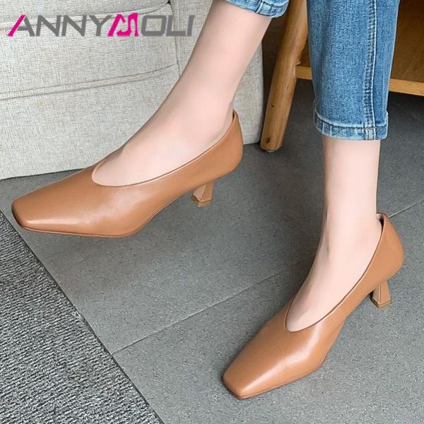 square toe pumps natural genuine leather high heels women shoes stiletto heel female dress footwear 2021 spring size 40, Black
square toe pumps natural genuine leather high heels women shoes stiletto heel female dress footwear 2021 spring size 40, Black