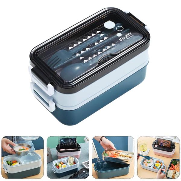 compartment design office worker bento box stainless steel double layer dinnerware sets
compartment design office worker bento box stainless steel double layer dinnerware sets