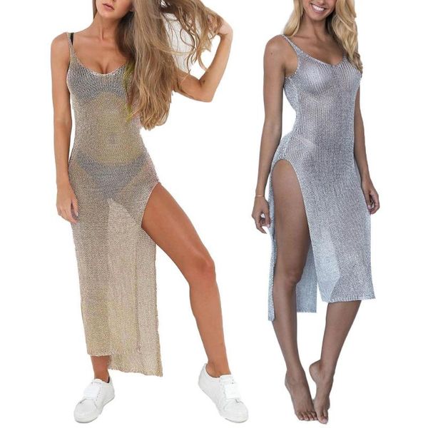 casual dresses women solid color see through sleeveless high side split night clubwear bodycon long dress slim-fit party wear, Black;gray
casual dresses women solid color see through sleeveless high side split night clubwear bodycon long dress slim-fit party wear, Black;gray