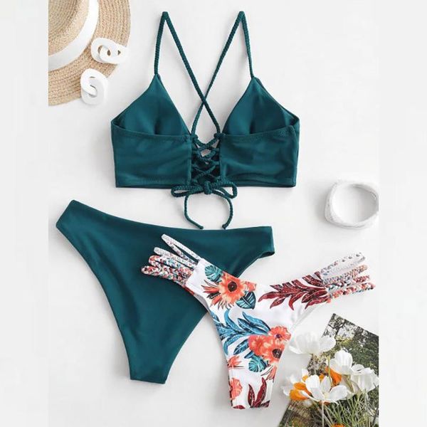 women's swimwear summer bikini print set casual swimsuit three piece filled bra beachwear swimming maillot de bain femme, White;black
women's swimwear summer bikini print set casual swimsuit three piece filled bra beachwear swimming maillot de bain femme, White;black