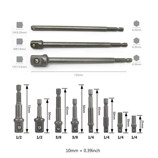 hexagonal shank to square joint socket rod adapter extension drill bits bar hex bit set power tools combined hand tool professional sets
hexagonal shank to square joint socket rod adapter extension drill bits bar hex bit set power tools combined hand tool professional sets