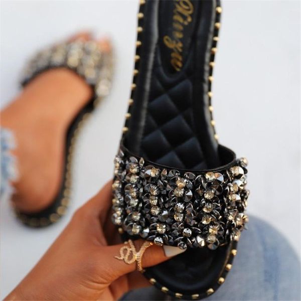 slippers ladies crystal beaded flat comfortable casual sandals open toe shoes summer outdoor beach 2021 large size, Black
slippers ladies crystal beaded flat comfortable casual sandals open toe shoes summer outdoor beach 2021 large size, Black