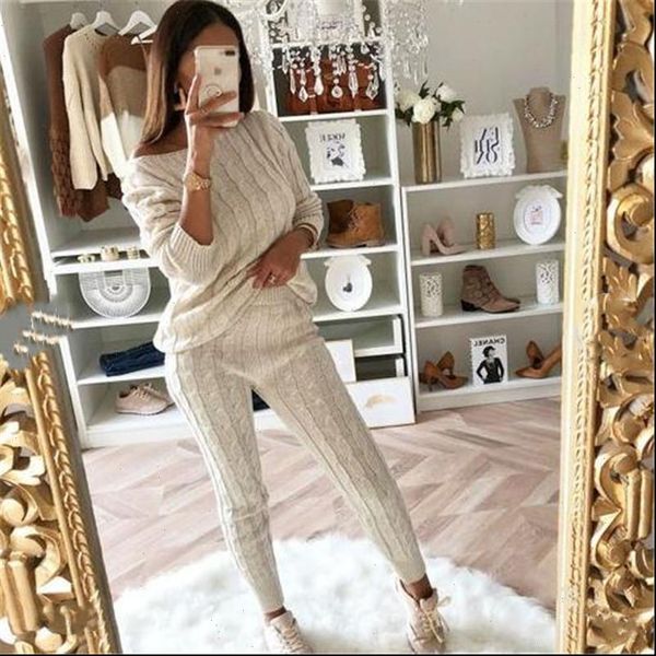 women tracksuits autumn womens arrival solid 2 piece set casual knitted tracksuit sportswear warm sweater long pants outfits, Gray
women tracksuits autumn womens arrival solid 2 piece set casual knitted tracksuit sportswear warm sweater long pants outfits, Gray