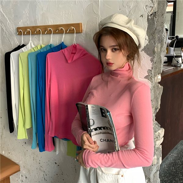 7colors autumn korean style basic women slim tops turtleneck elastic long Sleeve t-shirts Womens Tees shirt femme (R99438), White
7colors autumn korean style basic women slim tops turtleneck elastic long Sleeve t-shirts Womens Tees shirt femme (R99438), White