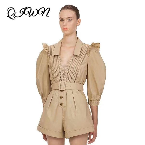 women's jumpsuits & rompers runway fashion women lace-up puff sleeve v-neck hollow tooling jumpsuit shorts female summer tide brand loo, Black;white
women's jumpsuits & rompers runway fashion women lace-up puff sleeve v-neck hollow tooling jumpsuit shorts female summer tide brand loo, Black;white