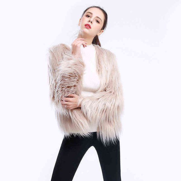 winter artificial fur coat fur washed coat women thickened warm artificial fur coat 211207, Black
winter artificial fur coat fur washed coat women thickened warm artificial fur coat 211207, Black