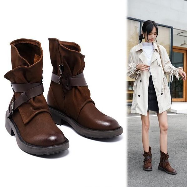 boots fall soft leather low winter 2021 british heel women's short in large size, Black
boots fall soft leather low winter 2021 british heel women's short in large size, Black