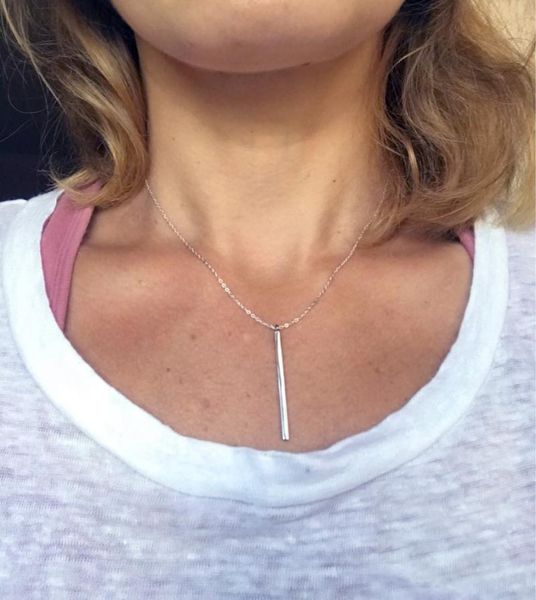 pendant necklaces simple classic fashion stick necklace hollow girl long link chain square copper strip jewelry for women, Silver
pendant necklaces simple classic fashion stick necklace hollow girl long link chain square copper strip jewelry for women, Silver