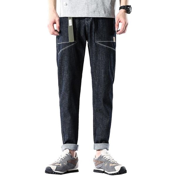 men's jeans men dark blue harem pants stretch loose fit elastic waist trousers spring 2021 fashion male patched homme
men's jeans men dark blue harem pants stretch loose fit elastic waist trousers spring 2021 fashion male patched homme