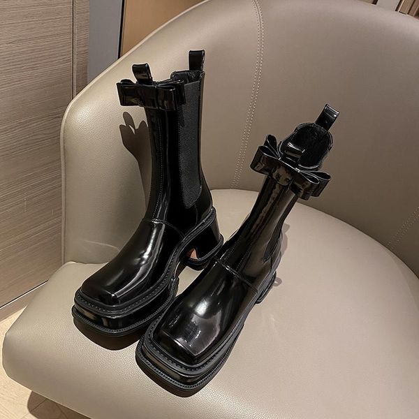 boots elegant genuine leather women ankle autumn winter platform thick high heels pumps working basic shoes woman, Black
boots elegant genuine leather women ankle autumn winter platform thick high heels pumps working basic shoes woman, Black