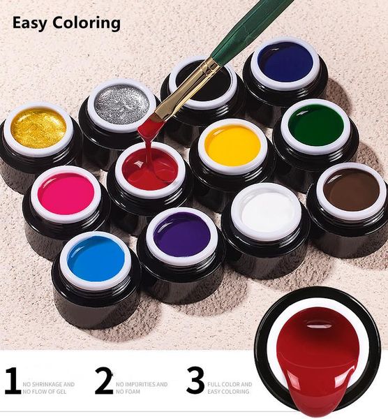nail gel mf-5ml art painting 12 colors for drawing soak-off uv/led semi permanent nails paint manicure line polish tool &59*, Red;pink
nail gel mf-5ml art painting 12 colors for drawing soak-off uv/led semi permanent nails paint manicure line polish tool &59*, Red;pink