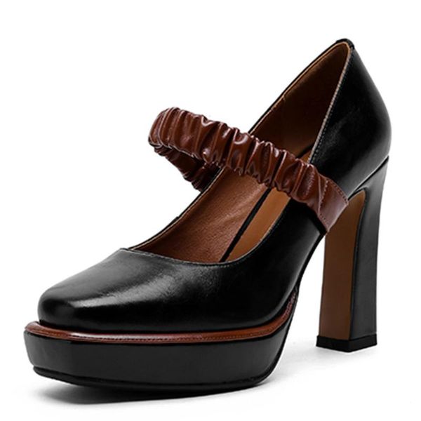 dress shoes trendy platform elegant extreme high heels mary janes pumps 2021 brand design office ladies party genuine leather women, Black
dress shoes trendy platform elegant extreme high heels mary janes pumps 2021 brand design office ladies party genuine leather women, Black