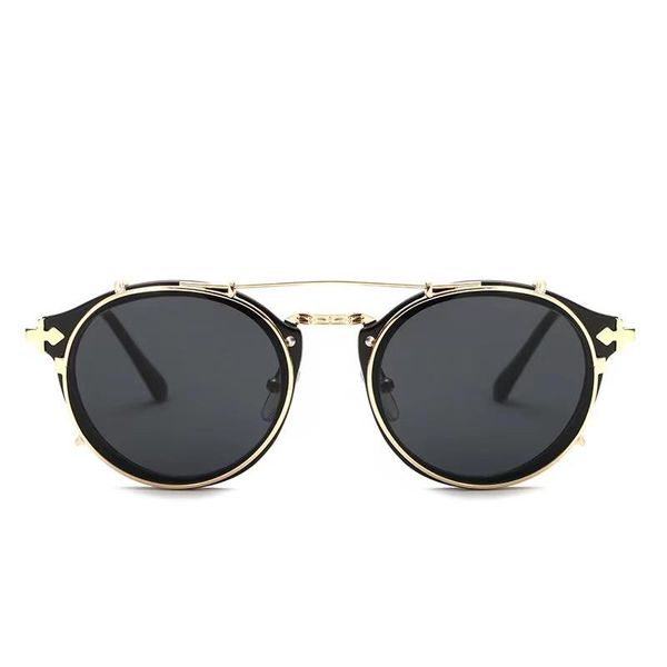 sunglasses fashion retro round frame metal men's and women's street pography trend, White;black
sunglasses fashion retro round frame metal men's and women's street pography trend, White;black