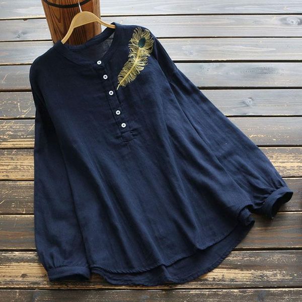 arrival autumn arts style women loose casual long sleeve cotton blouse all-matched stand collar embroidery shirt a90 women's blouses &, White
arrival autumn arts style women loose casual long sleeve cotton blouse all-matched stand collar embroidery shirt a90 women's blouses &, White