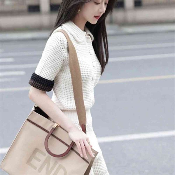 sunshine shopping bag summer new tote canvas vacation fashion handbag